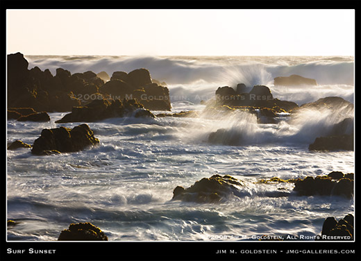 Surf Sunset seascape photo by Jim M. Goldstein