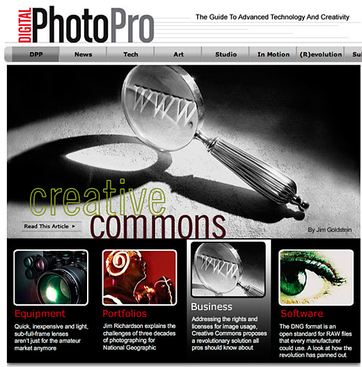 Creative Commons article on Digital Photo Pro by Jim M. Goldstein