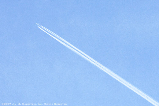 Contrail Example photo by Jim M. Goldstein